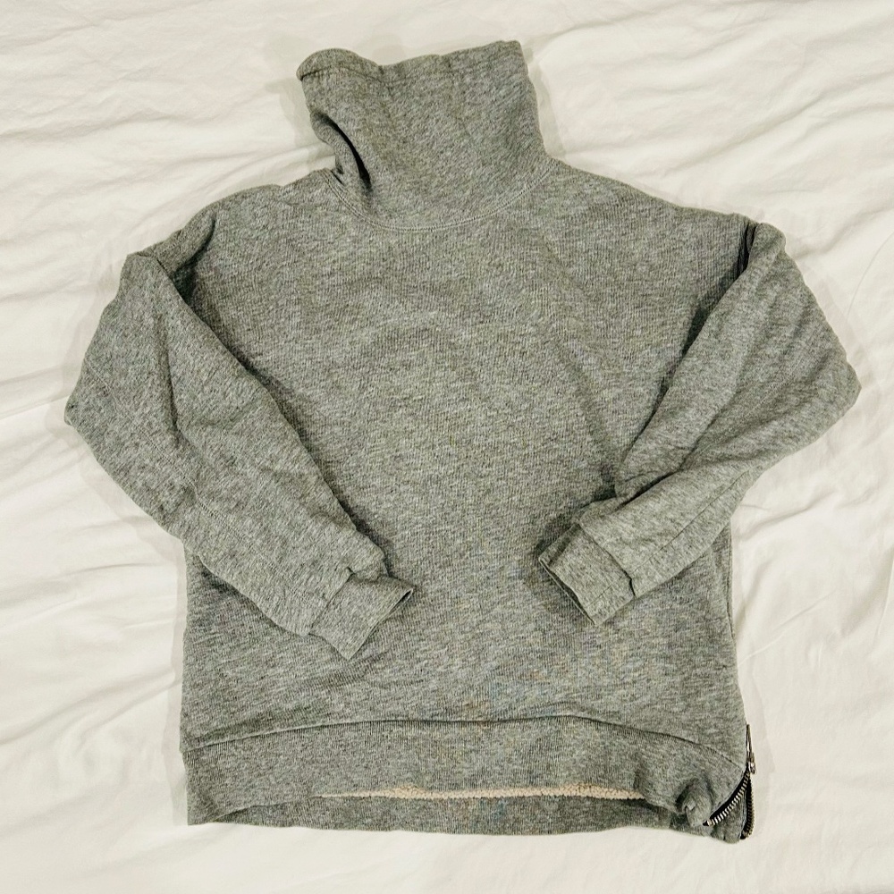 JCrew Collection fleece-lined sweatshirt turtleneck